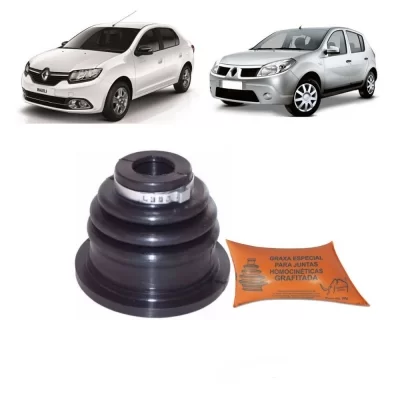 KIT COIFA HOMOCINÉTICA Lado CÂMBIO RENAULT LOGAN E SANDERO TODOS ANOS COM ABA LADO ESQUERDO -  VP78452