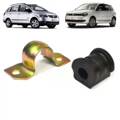 KIT BARRA ESTABILIZADORA DIANTEIRA VOLKSWAGEN VW FOX, GOL, POLO, SAVEIRO E SPACEFOX LADO DIREITO COM FURO 20MM 2007 EM DIANTE - VIPPEL VP78398