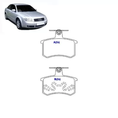 JOGO PASTILHA DE FREIO TRASEIRO AUDI A4 E FIAT TEMPRA E TIPO 1993 EM DIANTE - SYL 1005