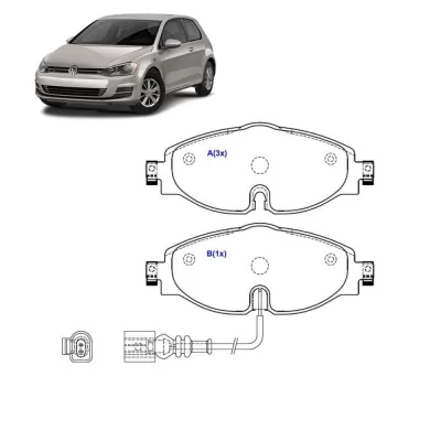 JOGO PASTILHA DE FREIO DIANTEIRO AUDI A3 E VOLKSWAGEN VW GOLF E JETTA 2012 EM DIANTE - SYL 1426