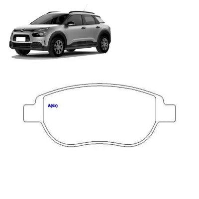 JOGO PASTILHA DE FREIO DIANTEIRO CITROEN AIRCROSS, C3 E C4 E PEUGEOT 207 E 307 DE 2000 EM DIANTE - SYL 1331