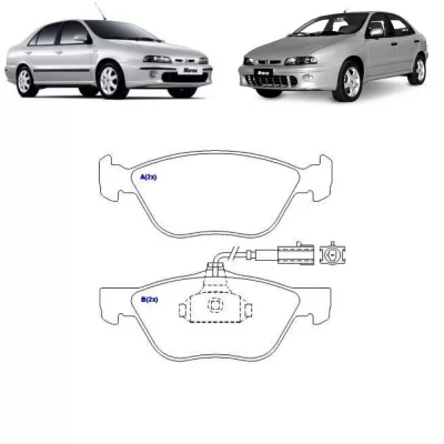 JOGO PASTILHA DE FREIO DIANTEIRO FIAT BRAVO, DOBLO, PALIO, IDEA E LINEA 1995 EM DIANTE - SYL 1180