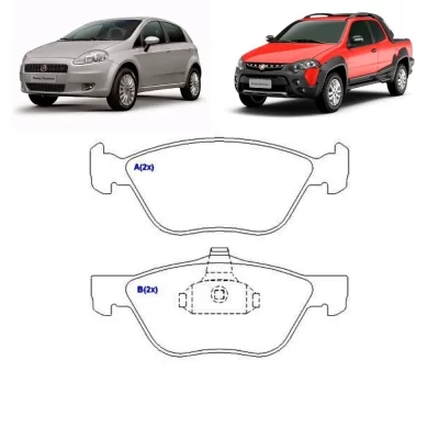 JOGO PASTILHA DE FREIO DIANTEIRO FIAT LINEA, PALIO, STRADA E PUNTO 2003 ATÉ 2010 - SYL 1209