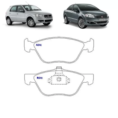 JOGO PASTILHA DE FREIO DIANTEIRO FIAT LINEA, PALIO, STRADA E PUNTO 2003 ATÉ 2010 - SYL 1209