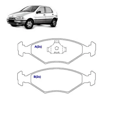 JOGO PASTILHA DE FREIO DIANTEIRO FIAT PALIO E SIENA 1996 ATÉ 1998 - SYL 1193