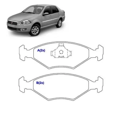JOGO PASTILHA DE FREIO DIANTEIRO FIAT PALIO E SIENA 1996 ATÉ 1998 - SYL 1193