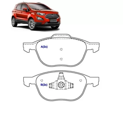 JOGO PASTILHA DE FREIO DIANTEIRO FORD ECOSPORT E FOCUS 2009 EM DIANTE - SYL 2240