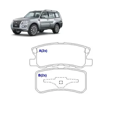 JOGO PASTILHA DE FREIO TRASEIRO MITSUBISHI OUTLANDER E PAJERO FULL 2001 EM DIANTE - SYL 1318