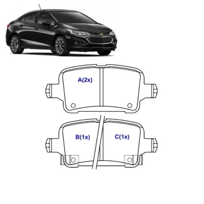 JOGO PASTILHA DE FREIO DIANTEIRO GENERAL MOTORS GM CRUZE E EQUINOX 2017 EM DIANTE- SYL 3118