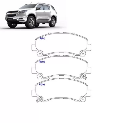 JOGO PASTILHA DE FREIO DIANTEIRO GENERAL MOTORS GM S10 E TRAILBLAZER 2012 ATÉ 2016 - SYL 2119