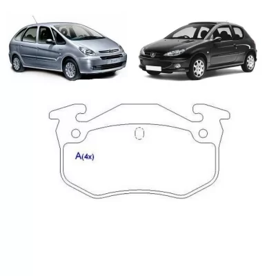 JOGO PASTILHA DE FREIO TRASEIRO CITROEN XSARA E PEUGEOT 306 E RENAULT CLIO E MEGANE 1981 EM DIANTE - SYL 1140