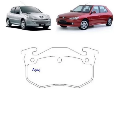 JOGO PASTILHA DE FREIO TRASEIRO CITROEN XSARA E PEUGEOT 306 E RENAULT CLIO E MEGANE 1981 EM DIANTE - SYL 1140