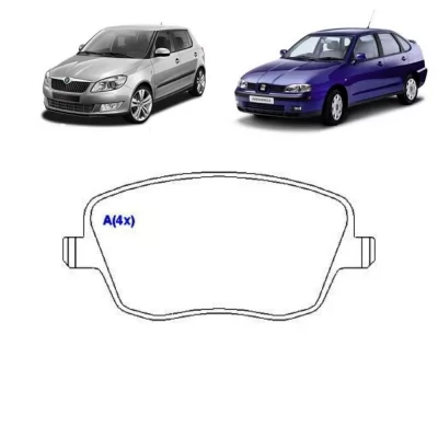 JOGO PASTILHA DE FREIO DIANTEIRO SEAT CORDOBA E IBIZA E VOLKSWAGEN VW POLO 1999 EM DIANTE - SYL 1411