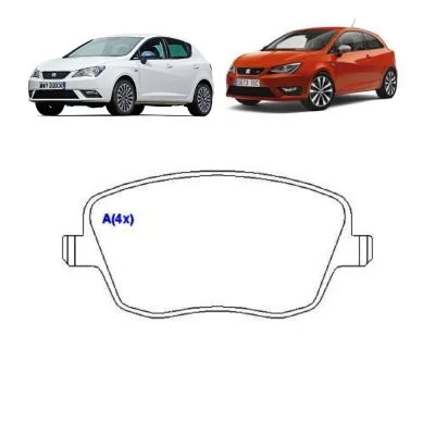 JOGO PASTILHA DE FREIO DIANTEIRO SEAT CORDOBA E IBIZA E VOLKSWAGEN VW POLO 1999 EM DIANTE - SYL 1411