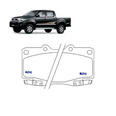 JOGO PASTILHA DE FREIO DIANTEIRO TOYOTA HILUX 2005 ATÉ 2009 - SYL 1388