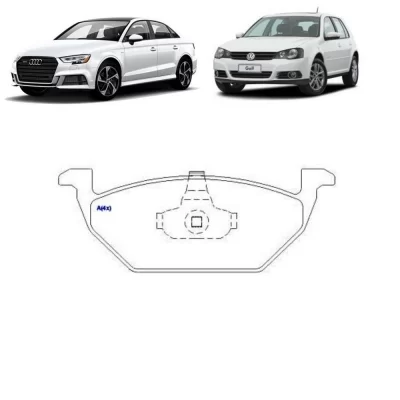 JOGO PASTILHA DE FREIO DIANTEIRO AUDI A3 E VOLKSWAGEN VW GOLF E SPACEFOX 2002 EM DIANTE - SYL 1047
