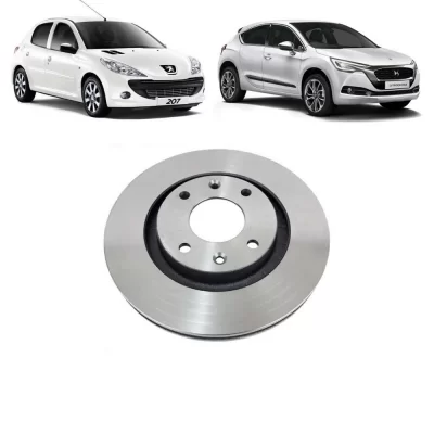 PAR DISCO DE FREIO DIANTEIRO CITROEN C4 E PEUGEOT 207, 307 E 308 DE 2003 EM DIANTE - MDS FREIOS D695F