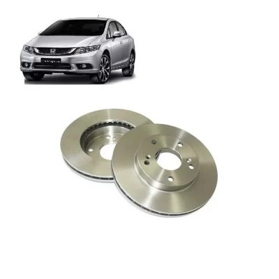 PAR DISCO DE FREIO DIANTEIRO HONDA NEW CIVIC E CRX 1989 EM DIANTE - MDS FREIOS D087A
