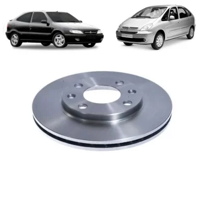 PAR DISCO DE FREIO DIANTEIRO CITROEN BERLINGO, XSARA E PEUGEOT 206, 306 E PARTNER 1985 EM DIANTE - MDS FREIOS D697