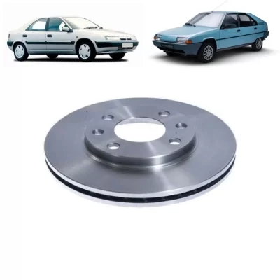 PAR DISCO DE FREIO DIANTEIRO CITROEN BERLINGO, XSARA E PEUGEOT 206, 306 E PARTNER 1985 EM DIANTE - MDS FREIOS D697