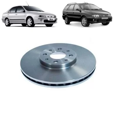 PAR DISCO DE FREIO DIANTEIRO FIAT BRAVO, MAREA E STILO 1998 EM DIANTE - MDS FREIOS D50A