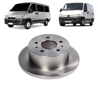 PAR DISCO DE FREIO TRASEIRO CITROEN JUMPER E FIAT DUCATO E PEUGEOT BOXER 1994 EM DIANTE ARO 16 - MDS FREIOS D680D