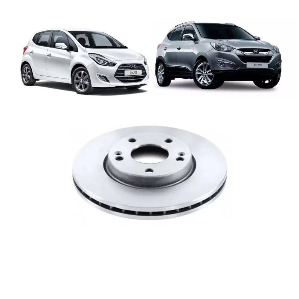 PAR DISCO DE FREIO DIANTEIRO HYUNDAI I30, IX35, SONATA E TUCSON E KIA SPORTAGE 2002 EM DIANTE - MDS FREIOS D325A