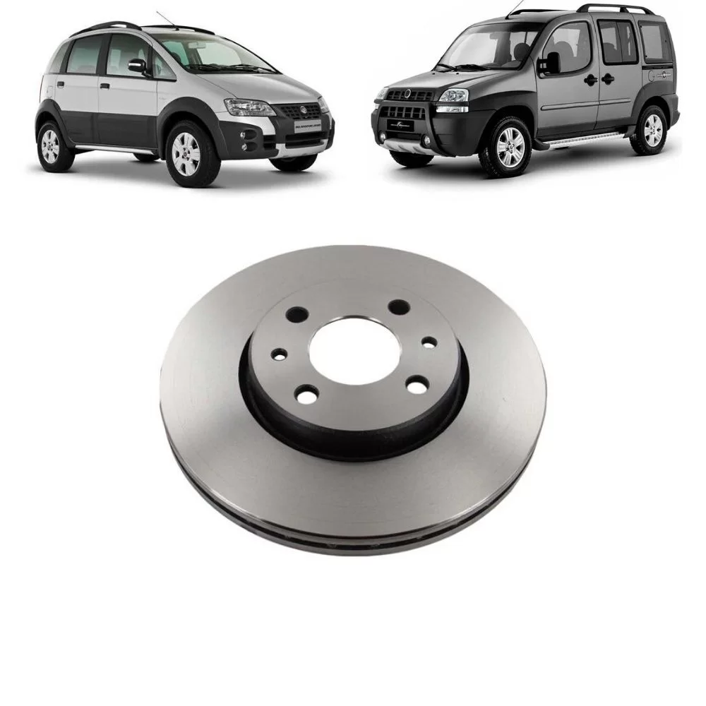 PAR DISCO DE FREIO DIANTEIRO FIAT DOBLO, IDEA, PALIO, SIENA E STRADA 1992 EM DIANTE - MDS FREIOS D25