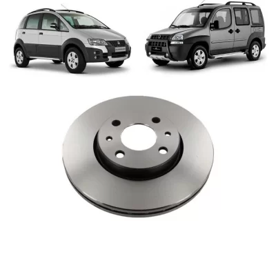 PAR DISCO DE FREIO DIANTEIRO FIAT DOBLO, IDEA, PALIO, SIENA E STRADA 1992 EM DIANTE - MDS FREIOS D25
