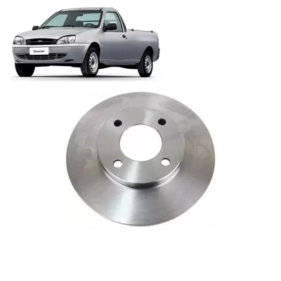 PAR DISCO DE FREIO DIANTEIRO FORD COURIER, FIESTA E KA 1997 EM DIANTE - HIPPER FREIOS HF14