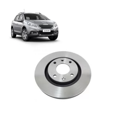 PAR DISCO DE FREIO DIANTEIRO CITROEN BERLINGO, C3 E C4 E PEUGEOT 206, 207 E PARTNER 2000 EM DIANTE - HIPPER FREIOS HF750