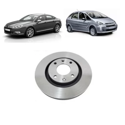 PAR DISCO DE FREIO DIANTEIRO CITROEN BERLINGO, C3 E C4 E PEUGEOT 206, 207 E PARTNER 2000 EM DIANTE - HIPPER FREIOS HF750
