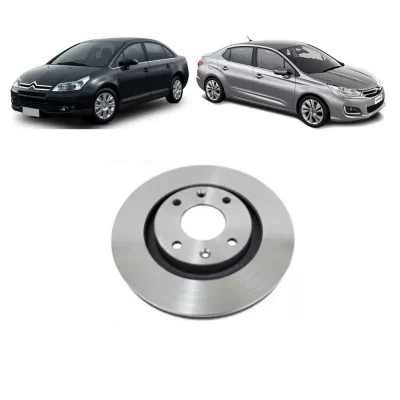 PAR DISCO DE FREIO DIANTEIRO CITROEN BERLINGO, C3 E C4 E PEUGEOT 206, 207 E PARTNER 2000 EM DIANTE - HIPPER FREIOS HF750