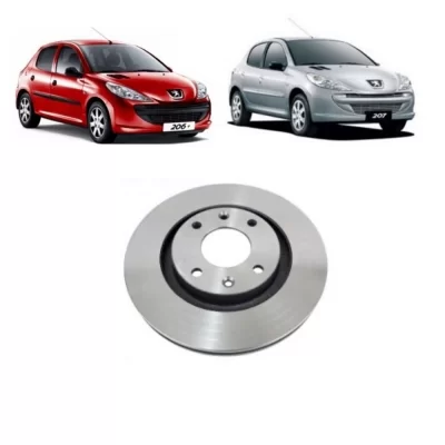 PAR DISCO DE FREIO DIANTEIRO CITROEN BERLINGO, C3 E C4 E PEUGEOT 206, 207 E PARTNER 2000 EM DIANTE - HIPPER FREIOS HF750