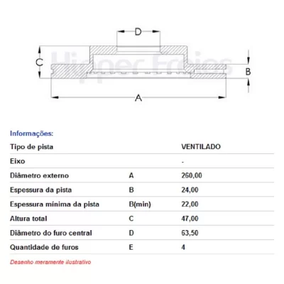 PAR DISCO DE FREIO DIANTEIRO FORD COUGAR E MONDEO 1993 EM DIANTE - HIPPER FREIOS HF18A