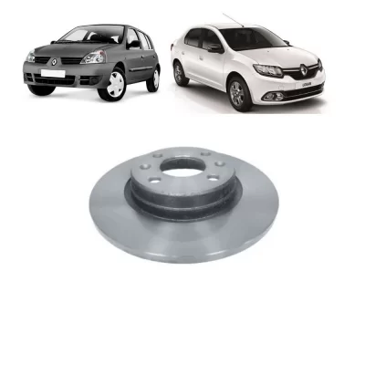 PAR DISCO DE FREIO DIANTEIRO RENAULT CLIO, LOGAN, SANDERO E SYMBOL 2005 EM DIANTE - MDS FREIOS D705A
