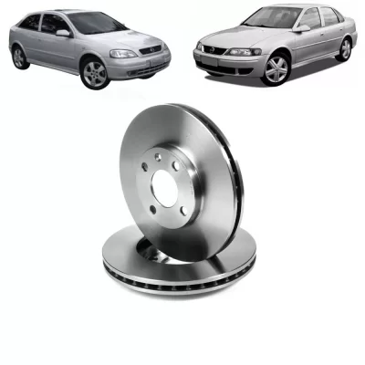 PAR DISCO DE FREIO DIANTEIRO GENERAL MOTORS GM ASTRA E VECTRA 1995 EM DIANTE - HIPPER FREIOS HF25B