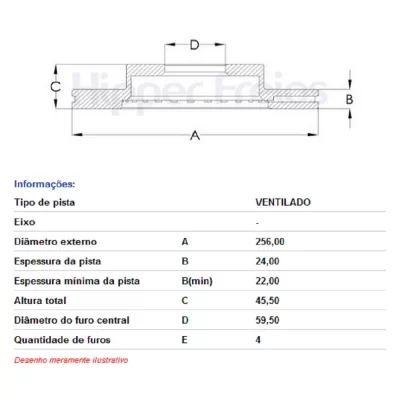 PAR DISCO DE FREIO DIANTEIRO GENERAL MOTORS GM COBALT, SONIC E SPIN 2012 EM DIANTE - HIPPER FREIOS HF51F