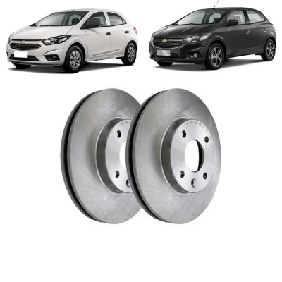 PAR DISCO DE FREIO DIANTEIRO GENERAL MOTORS GM COBALT, ONIX E PRISMA 2012 EM DIANTE - HIPPER FREIOS HF51C