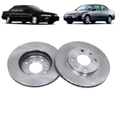 PAR DISCO DE FREIO DIANTEIRO HONDA CITY, CIVIC E FIT 1991 EM DIANTE - HIPPER FREIOS HF700