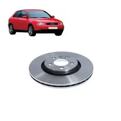 PAR DISCO DE FREIO DIANTEIRO AUDI A3 E VOLKSWAGEN VW BORA, GOLF, POLO E VARIANT 1995 EM DIANTE - MDS FREIOS D35B