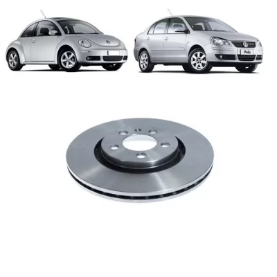 PAR DISCO DE FREIO DIANTEIRO AUDI A3 E VOLKSWAGEN VW BORA, GOLF, POLO E VARIANT 1995 EM DIANTE - MDS FREIOS D35B