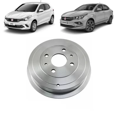 PAR TAMBOR DE FREIO TRASEIRO FIAT ARGO, CRONOS, PALIO, PUNTO E UNO 2003 EM DIANTE - MDS FREIOS T25A