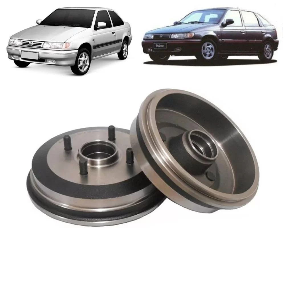 PAR TAMBOR DE FREIO TRASEIRO FORD ESCORT E VERONA E VOLKSWAGEN VW LOGUS E POINTER 1993 EM DIANTE - HIPPER FREIOS HF111