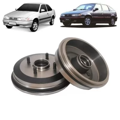 PAR TAMBOR DE FREIO TRASEIRO FORD ESCORT E VERONA E VOLKSWAGEN VW LOGUS E POINTER 1993 EM DIANTE - HIPPER FREIOS HF111