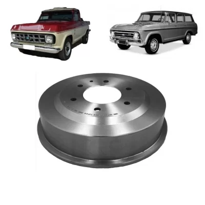 PAR TAMBOR DE FREIO TRASEIRO GENERAL MOTORS GM BLAZER, D10, D20, S10 E VERANEIO 1985 EM DIANTE - MDS FREIOS T18