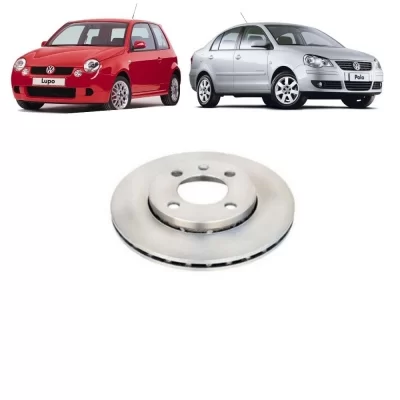 PAR DISCO DE FREIO DIANTEIRO VOLKSWAGEN VW GOL, POLO E VOYAGE 1995 EM DIANTE - MDS FREIOS D31C