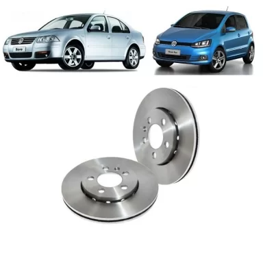 PAR DISCO DE FREIO DIANTEIRO AUDI A1 E VOLKSWAGEN VW CROSSFOX, FOX, GOLF, POLO, SPACEFOX 1996 EM DIANTE - MDS FREIOS D35A