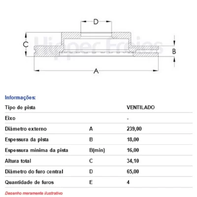 PAR DISCO DE FREIO DIANTEIRO VOLKSWAGEN VW POLO 1997 EM DIANTE - HIPPER FREIOS HF86