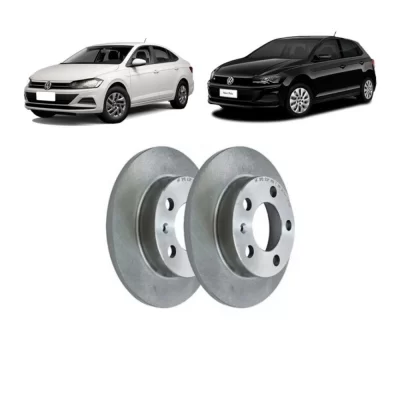 PAR DISCO DE FREIO TRASEIRO VOLKSWAGEN VW NIVUS, POLO, TCROSS E VIRTUS 2018 EM DIANTE - HIPPER FREIOS HF81D